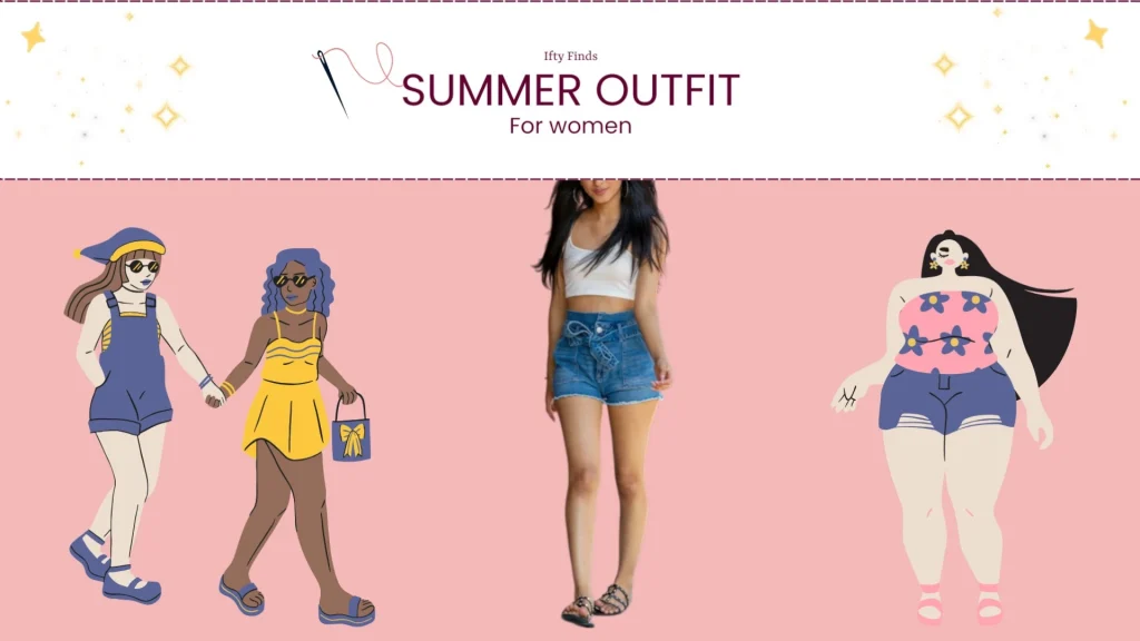Images of women in their summer outfit